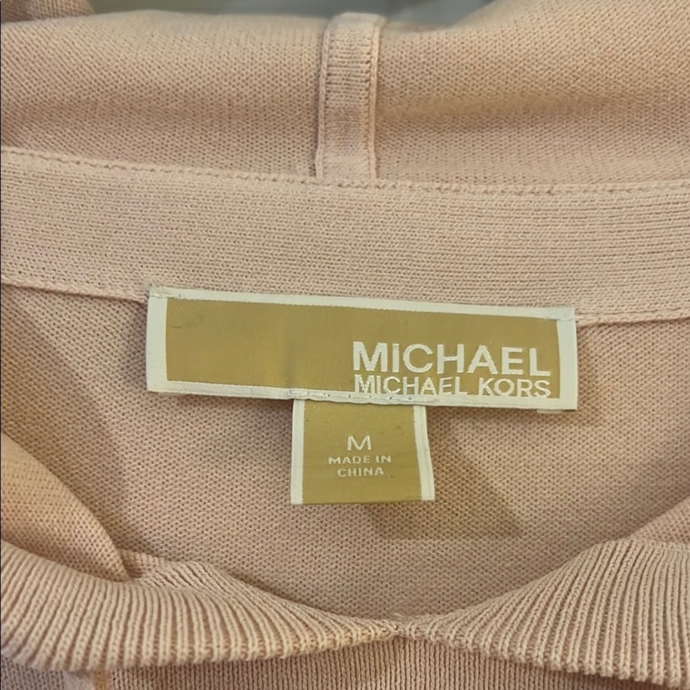 Michael Kors Powder Blush Hooded T-Shirt Dress - Picture 2 of 4
